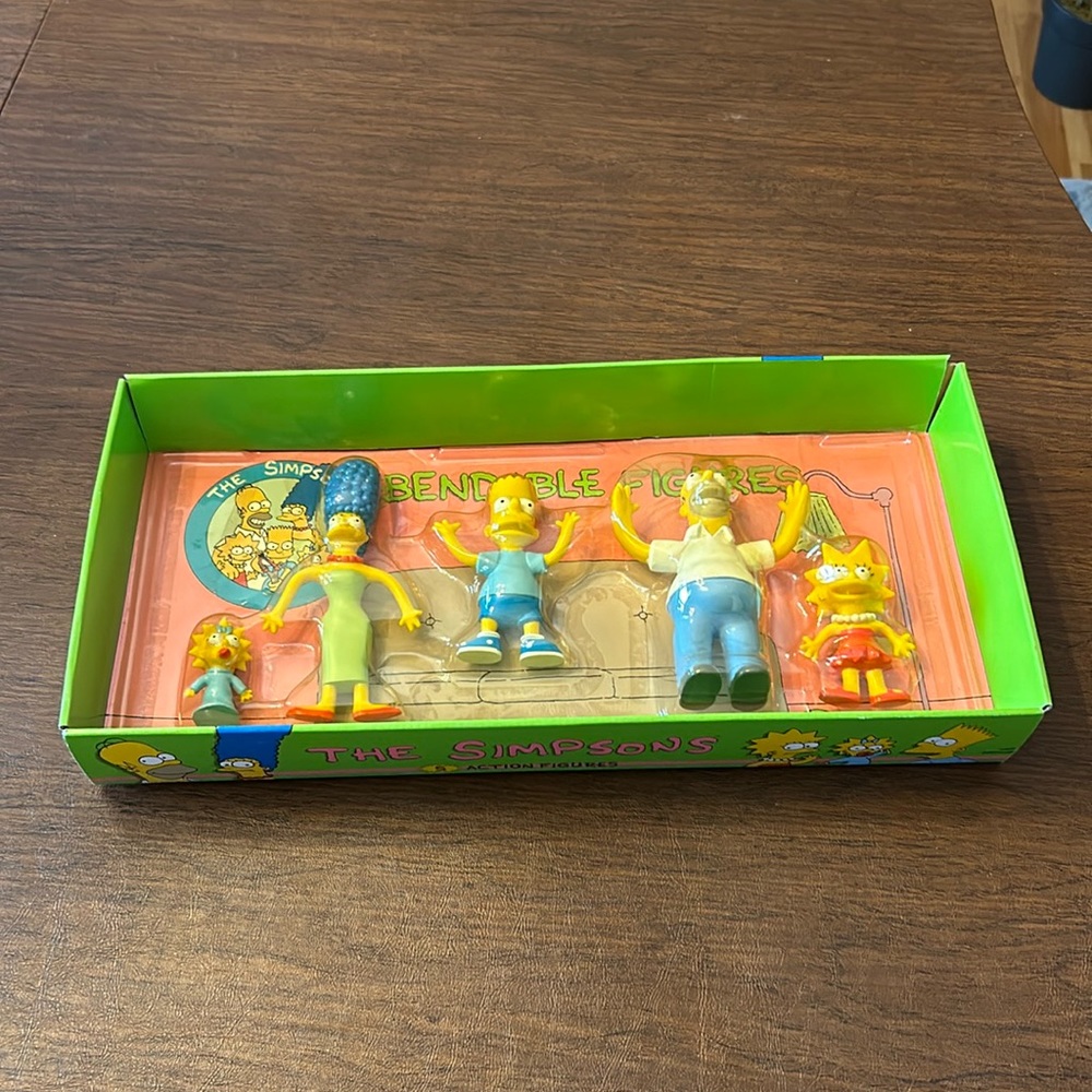 Vintage The Simpsons Bendable Figures 1990 new in box. Collectible